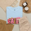 FAITH Leopard Bow T-Shirt Pink Faith Graphic Tee for Women & Girls product mockup