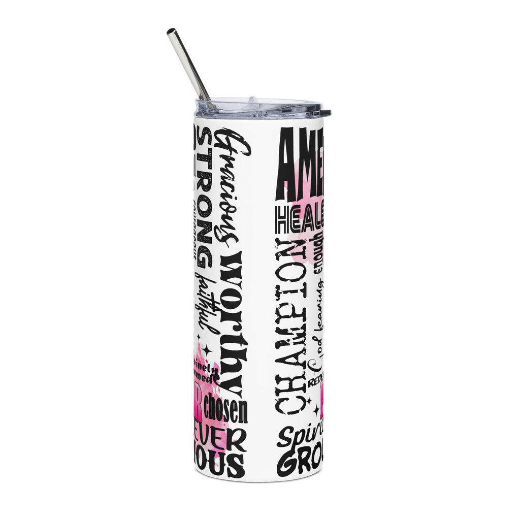 Prayer Warrior 20-ounce stainless steel inspirational tumbler
