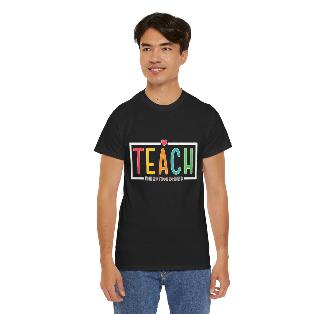 Teach Colorful Heart T-Shirt — Cute Teacher Appreciation Tee
