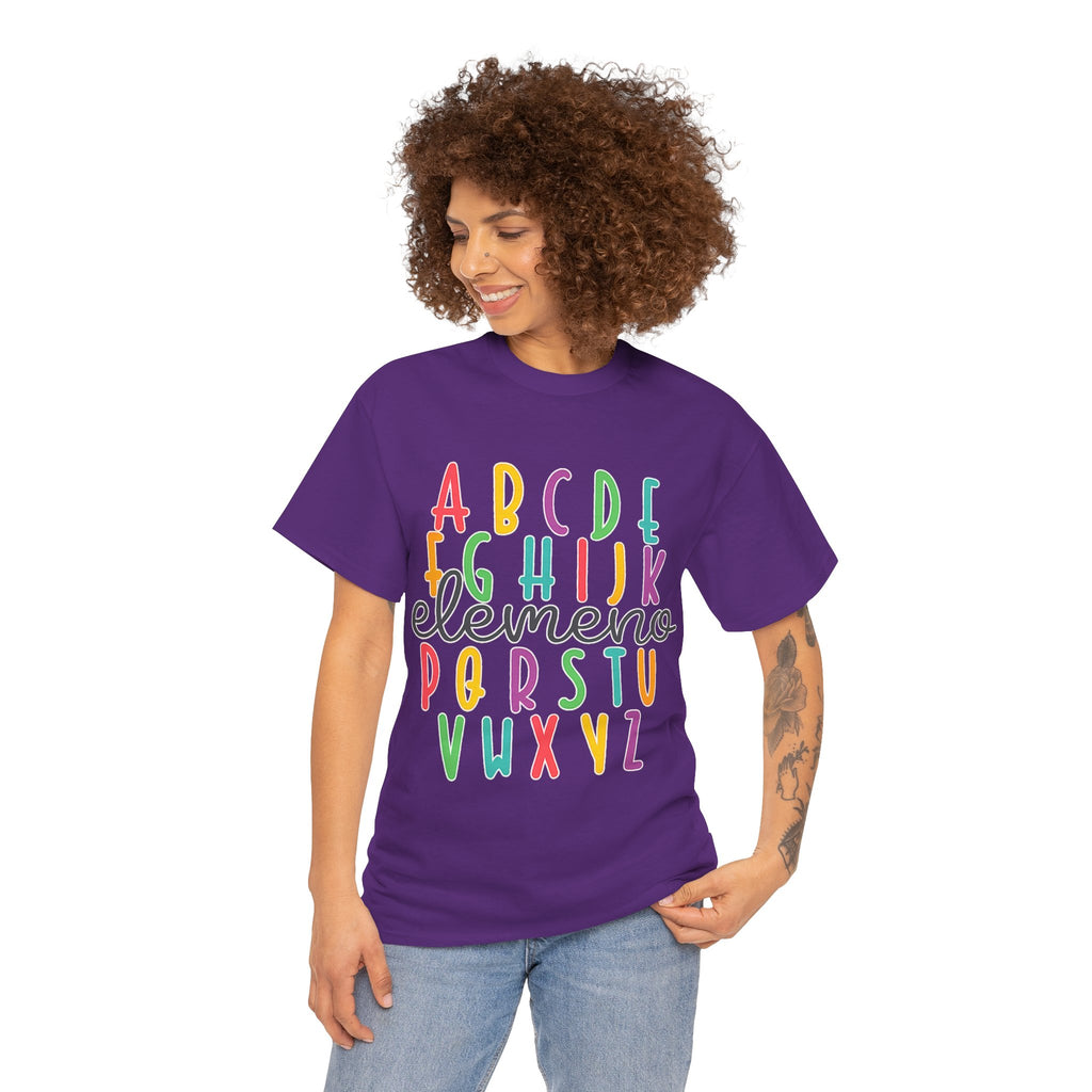 Alphabet Elemeno Kids Tee — Colorful ABCs Shirt for Teachers & Toddlers