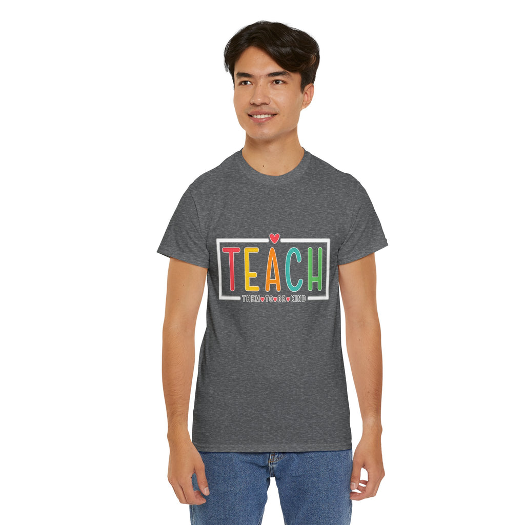 Teach Colorful Heart T-Shirt — Cute Teacher Appreciation Tee