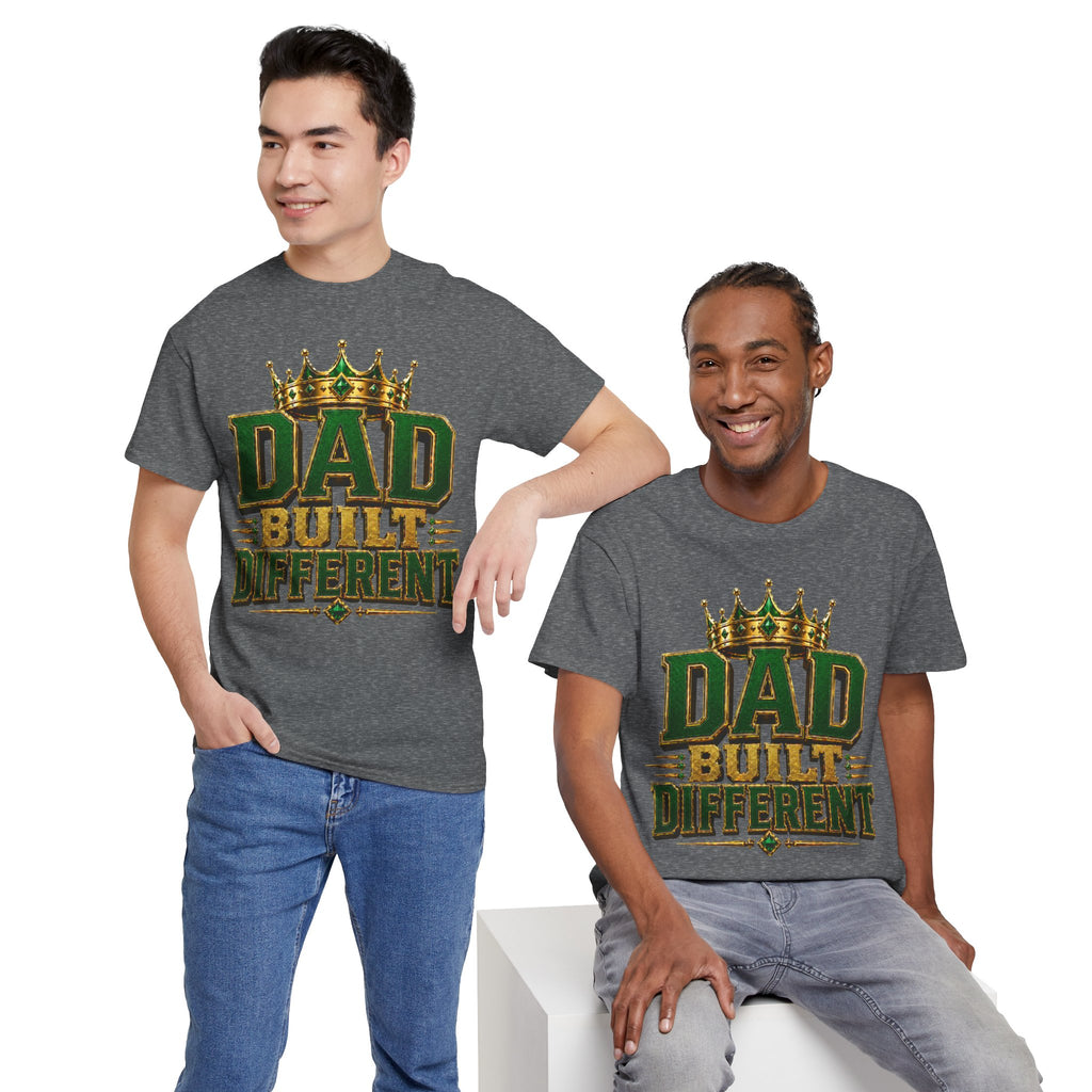 Dad Built Different T‑Shirt — King Crown Fathers Day Tee