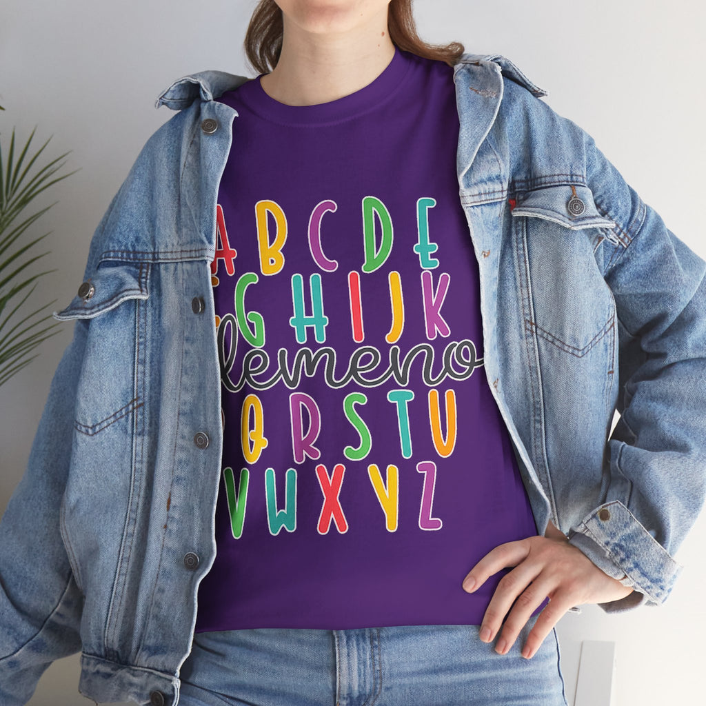 Alphabet Elemeno Kids Tee — Colorful ABCs Shirt for Teachers & Toddlers