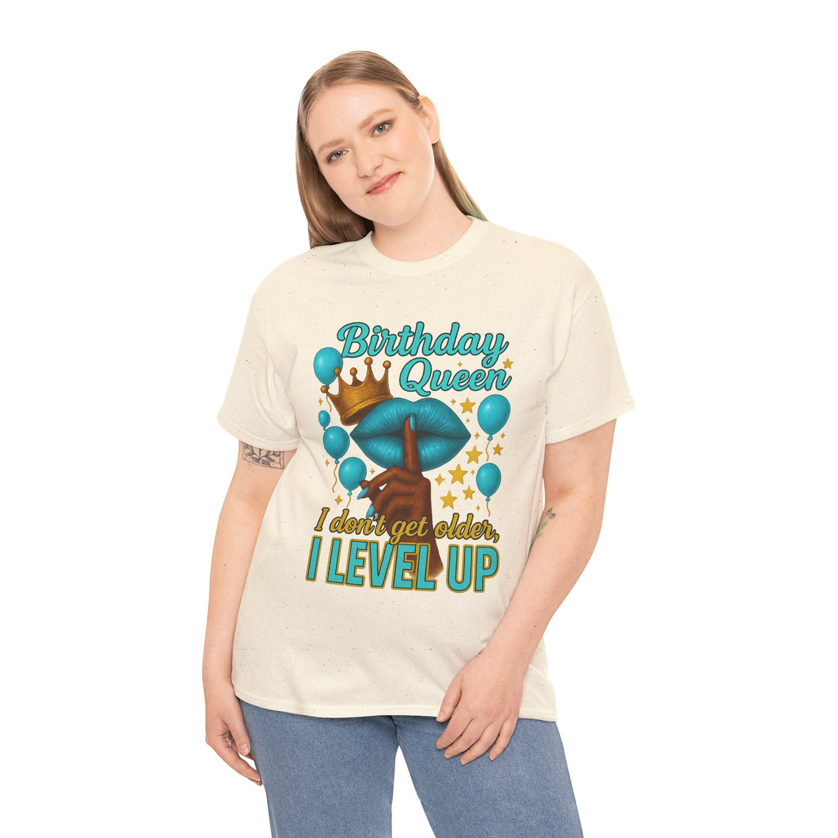 Birthday Queen Tee — “I Don’t Get Older, I Level Up” Birthday Shirt