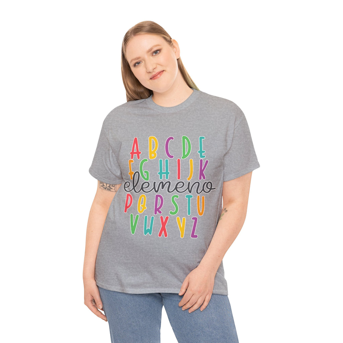 Alphabet Elemeno Kids Tee — Colorful ABCs Shirt for Teachers & Toddlers