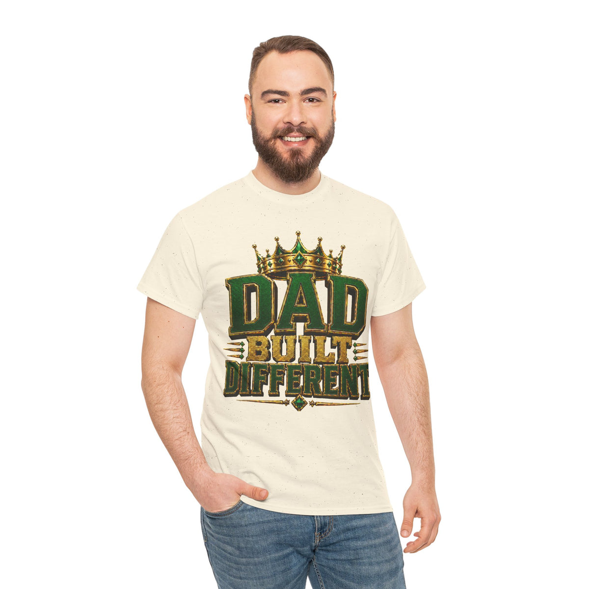 Dad Built Different T‑Shirt — King Crown Fathers Day Tee