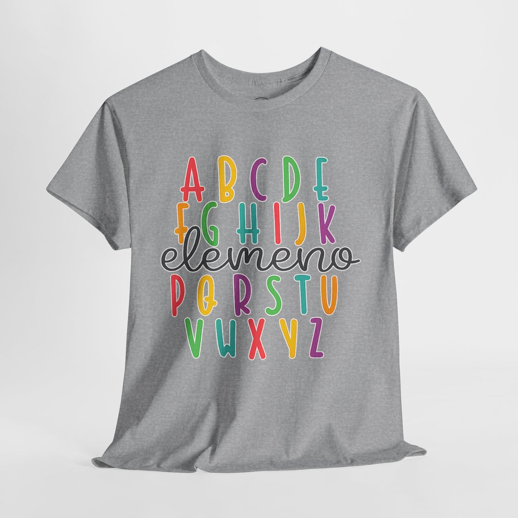 Alphabet Elemeno Kids Tee — Colorful ABCs Shirt for Teachers & Toddlers