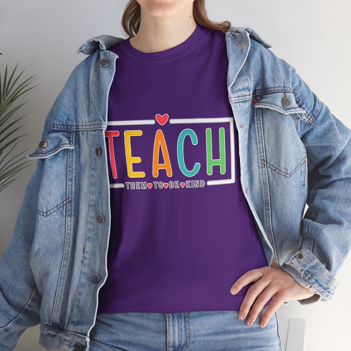 Teach Colorful Heart T-Shirt — Cute Teacher Appreciation Tee