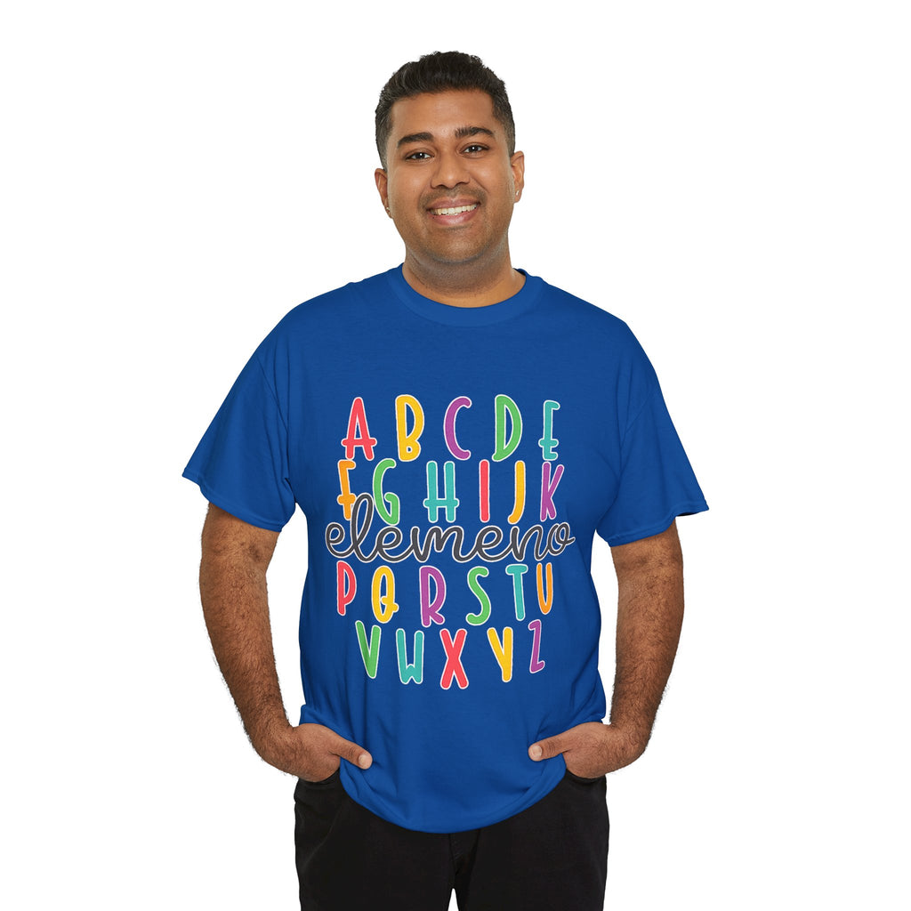 Alphabet Elemeno Kids Tee — Colorful ABCs Shirt for Teachers & Toddlers