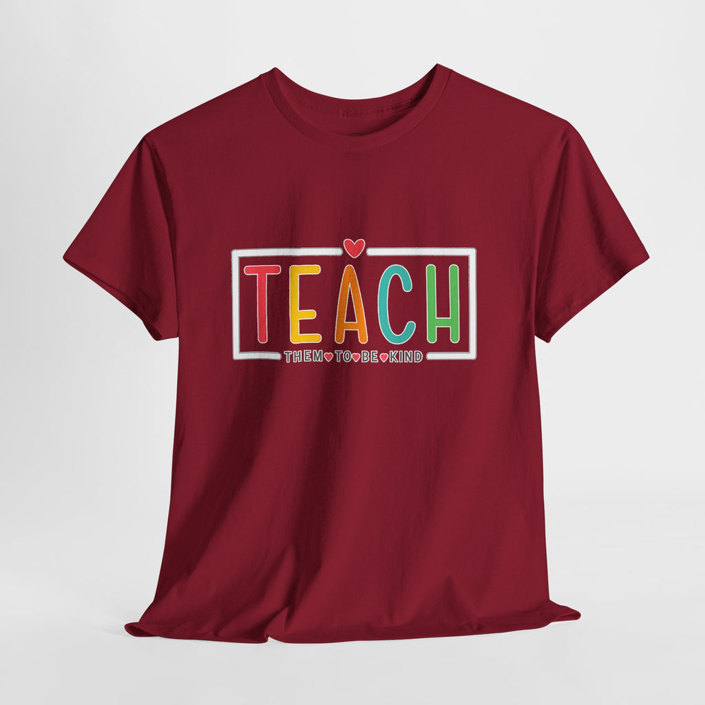 Teach Colorful Heart T-Shirt — Cute Teacher Appreciation Tee