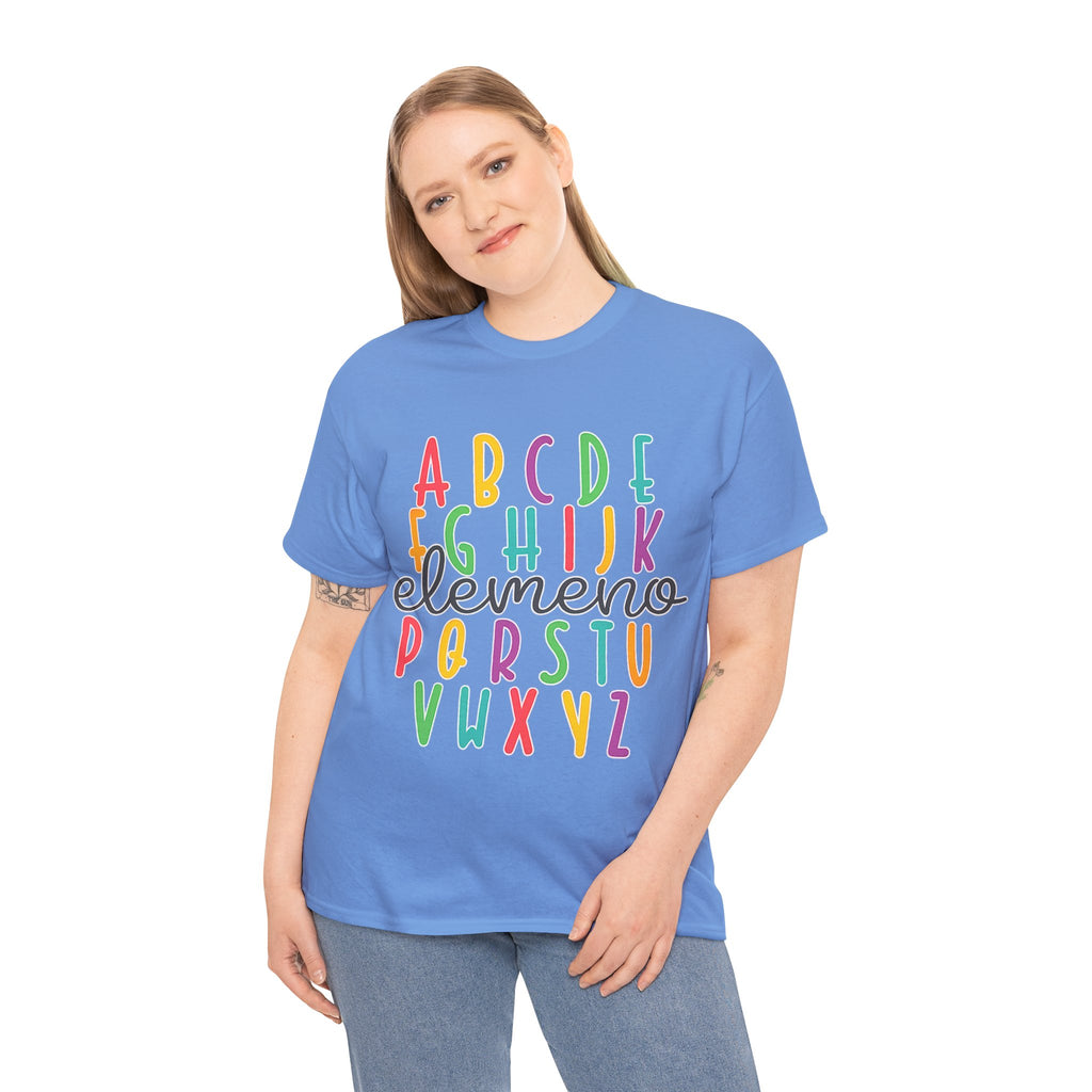 Alphabet Elemeno Kids Tee — Colorful ABCs Shirt for Teachers & Toddlers