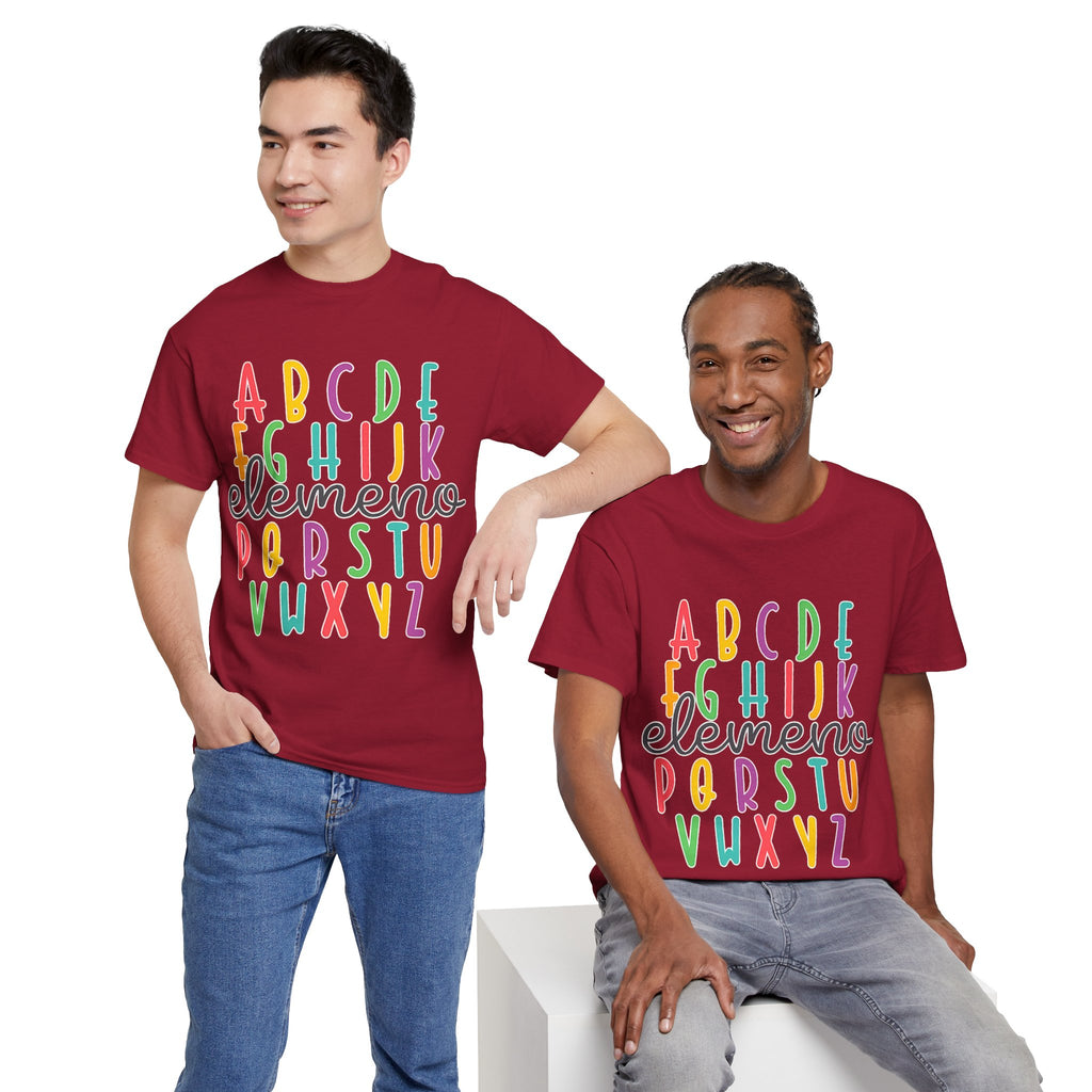 Alphabet Elemeno Kids Tee — Colorful ABCs Shirt for Teachers & Toddlers