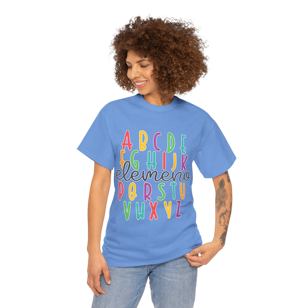 Alphabet Elemeno Kids Tee — Colorful ABCs Shirt for Teachers & Toddlers
