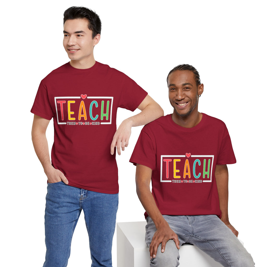 Teach Colorful Heart T-Shirt — Cute Teacher Appreciation Tee
