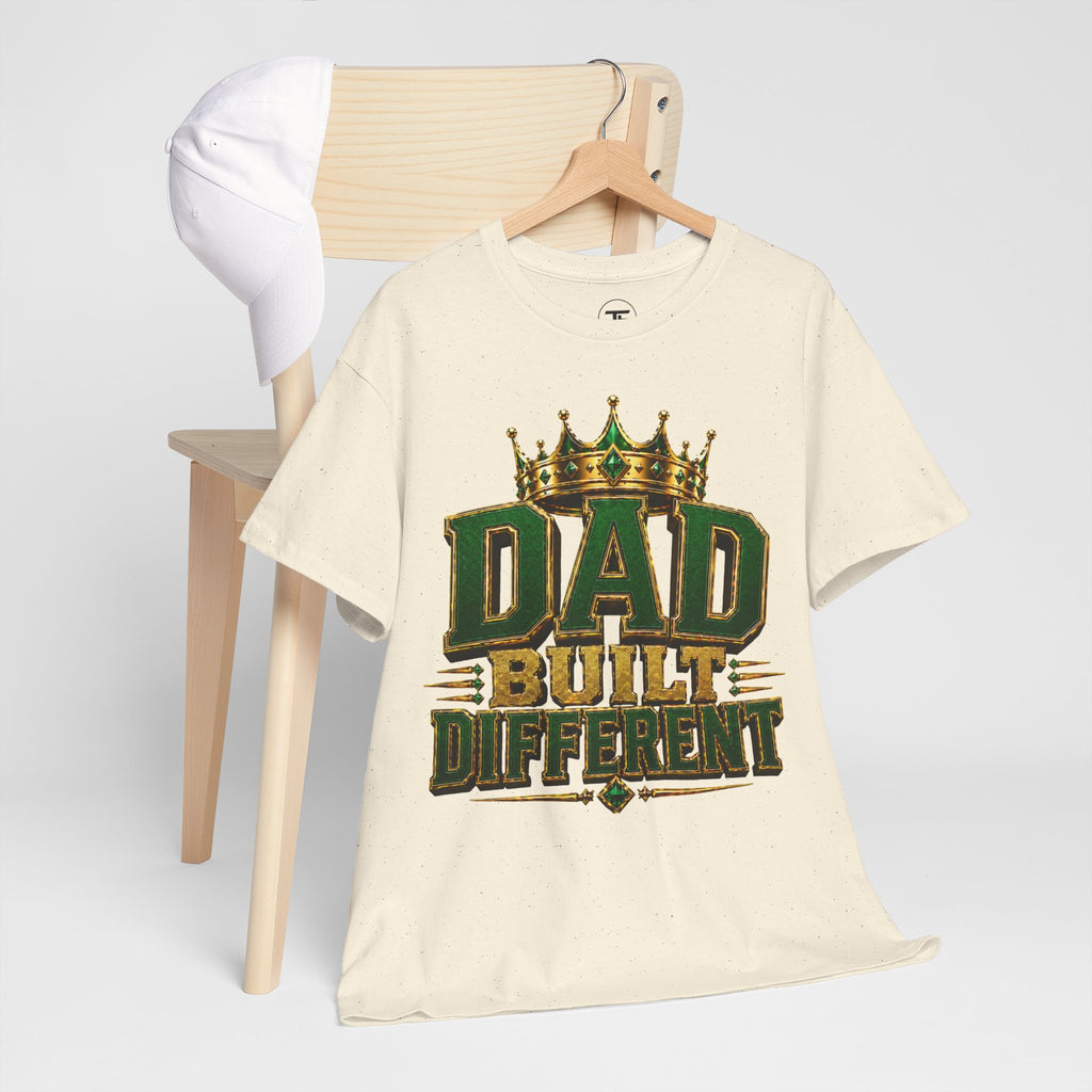 Dad Built Different king crown graphic T-shirt — product view 4