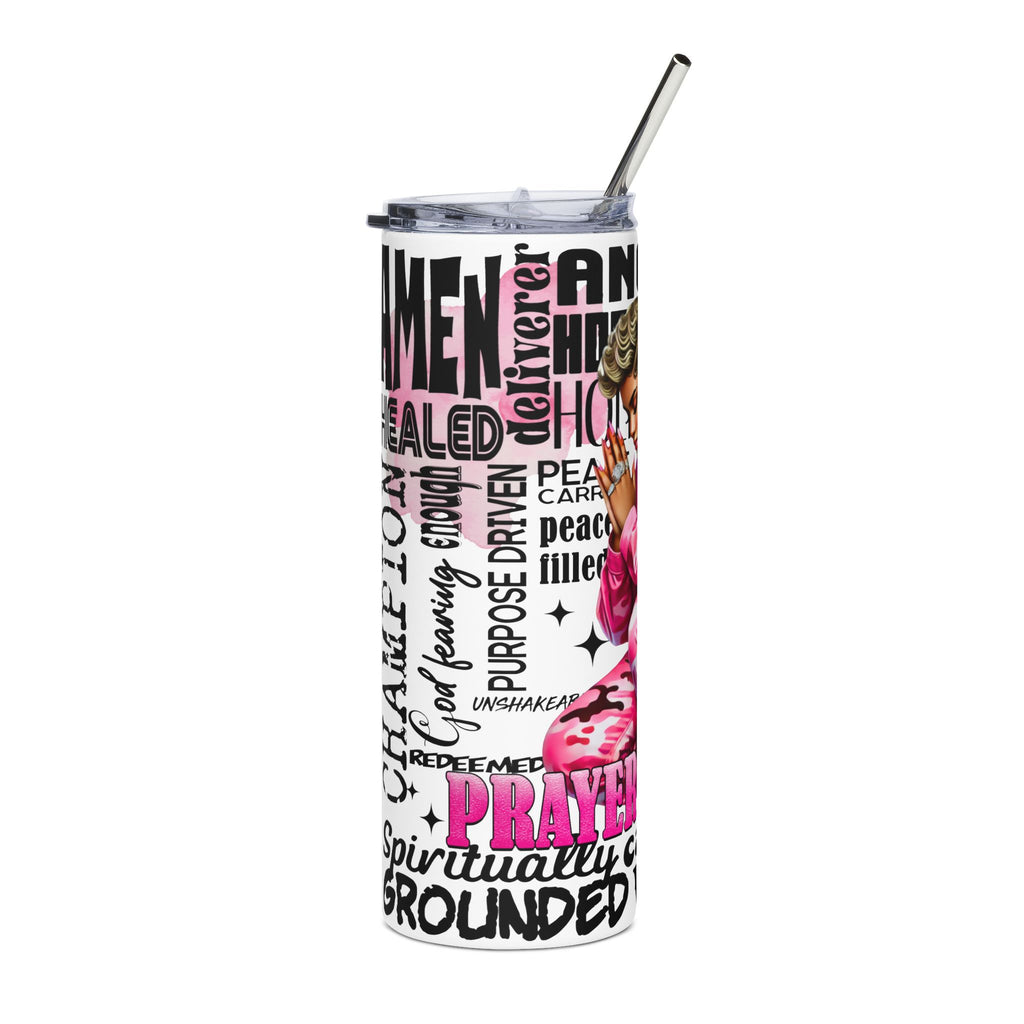 Prayer Warrior 20-ounce stainless steel inspirational tumbler