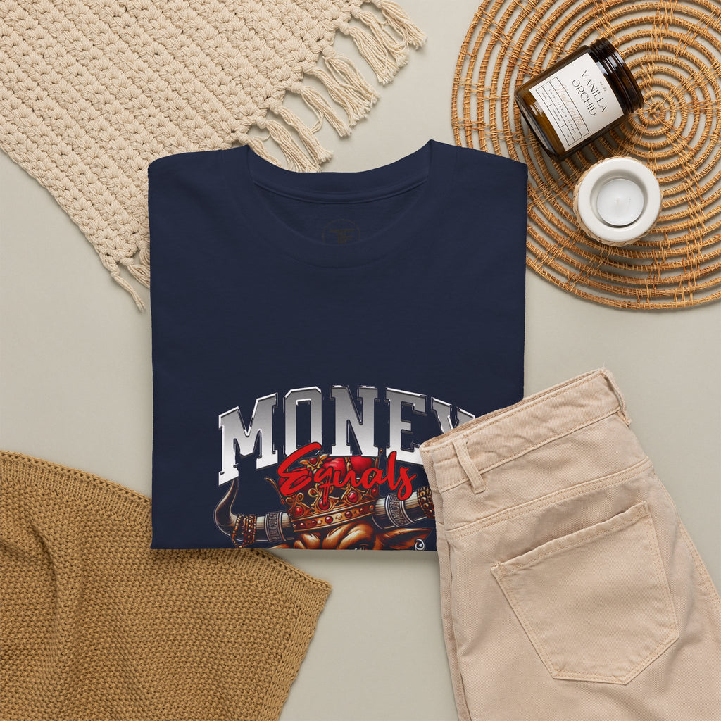 Money Over Freedom Graphic Tee — Bull with Cash Design