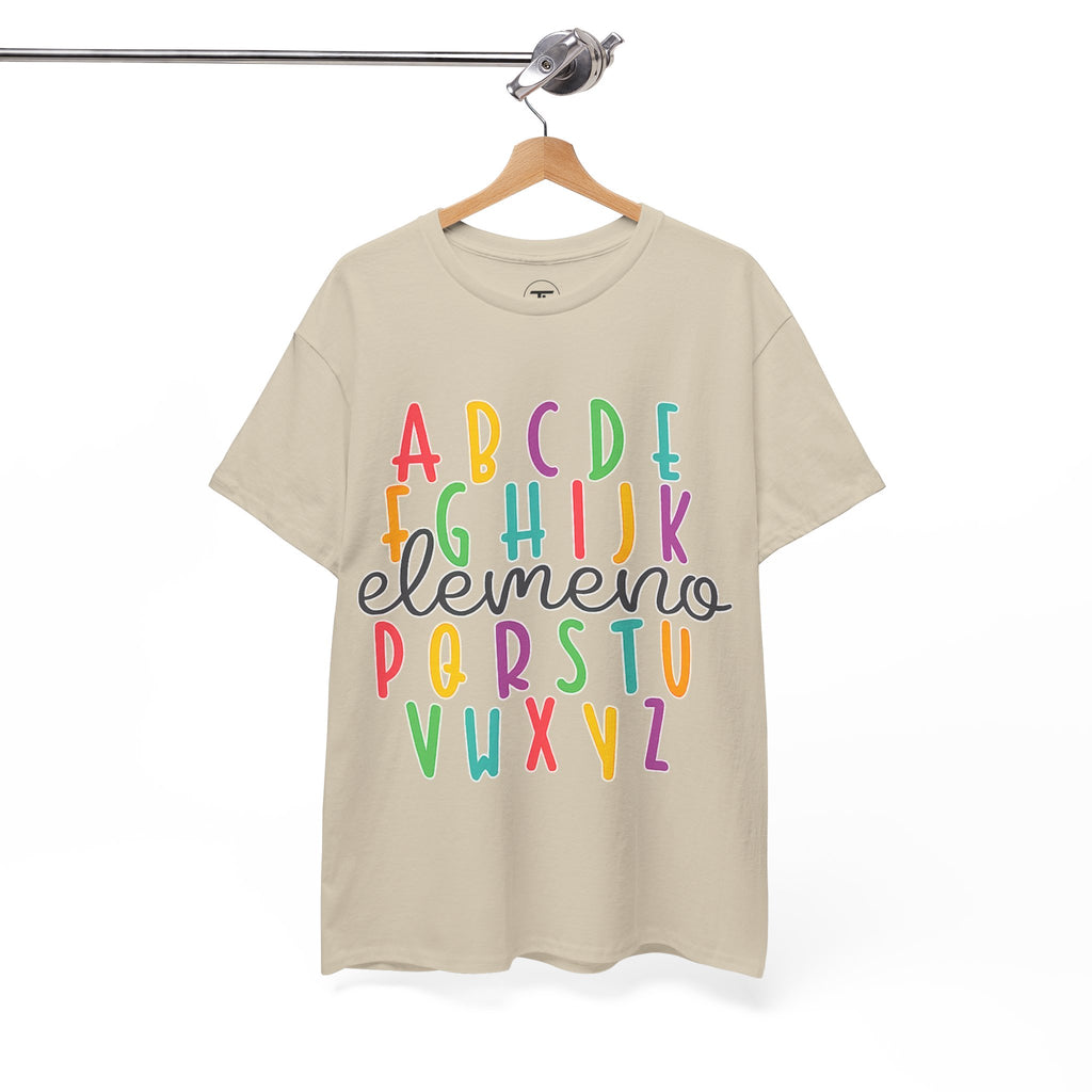 Alphabet Elemeno Kids Tee — Colorful ABCs Shirt for Teachers & Toddlers