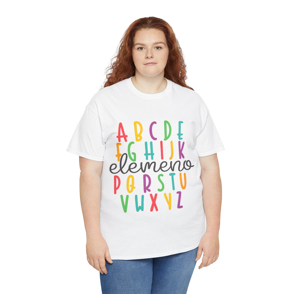 Alphabet Elemeno Kids Tee — Colorful ABCs Shirt for Teachers & Toddlers
