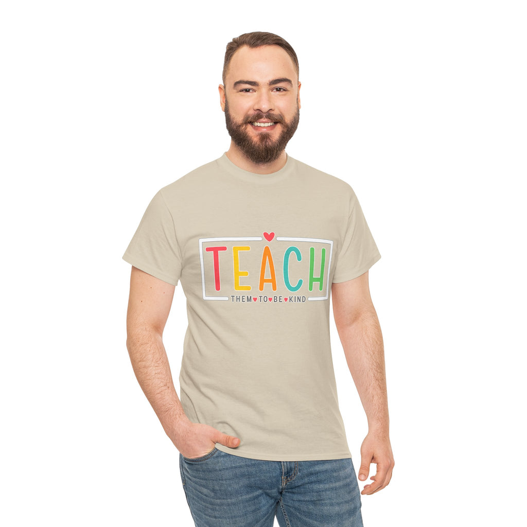 Teach Colorful Heart T-Shirt — Cute Teacher Appreciation Tee