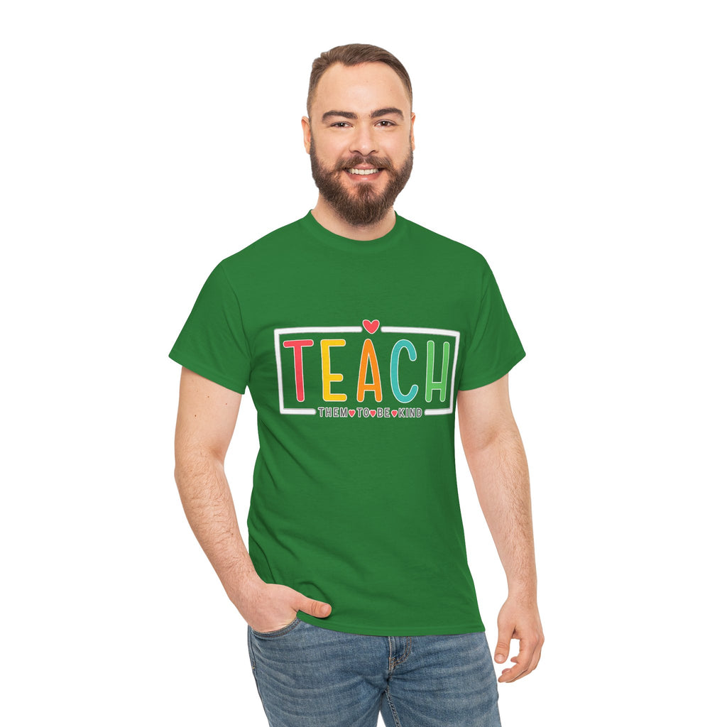Teach Colorful Heart T-Shirt — Cute Teacher Appreciation Tee