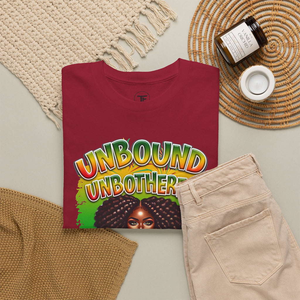 Unbound, Unbothered, Unapologetic Tee — Afrocentric Empowerment Graphic T-Shirt
