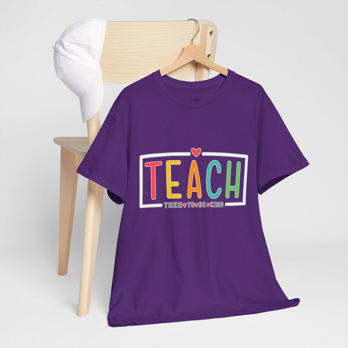 Teach Colorful Heart T-Shirt — Cute Teacher Appreciation Tee