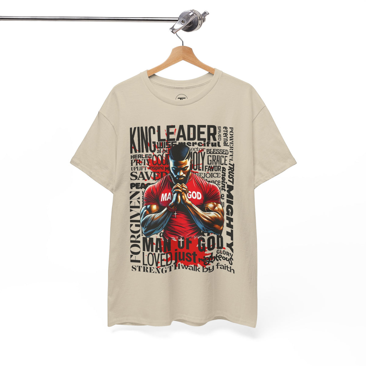 Faith-Inspired Graphic Tee — "Man of God" Prayer Design