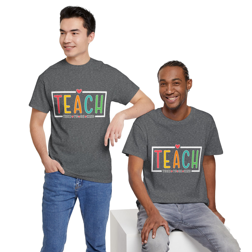 Teach Colorful Heart T-Shirt — Cute Teacher Appreciation Tee