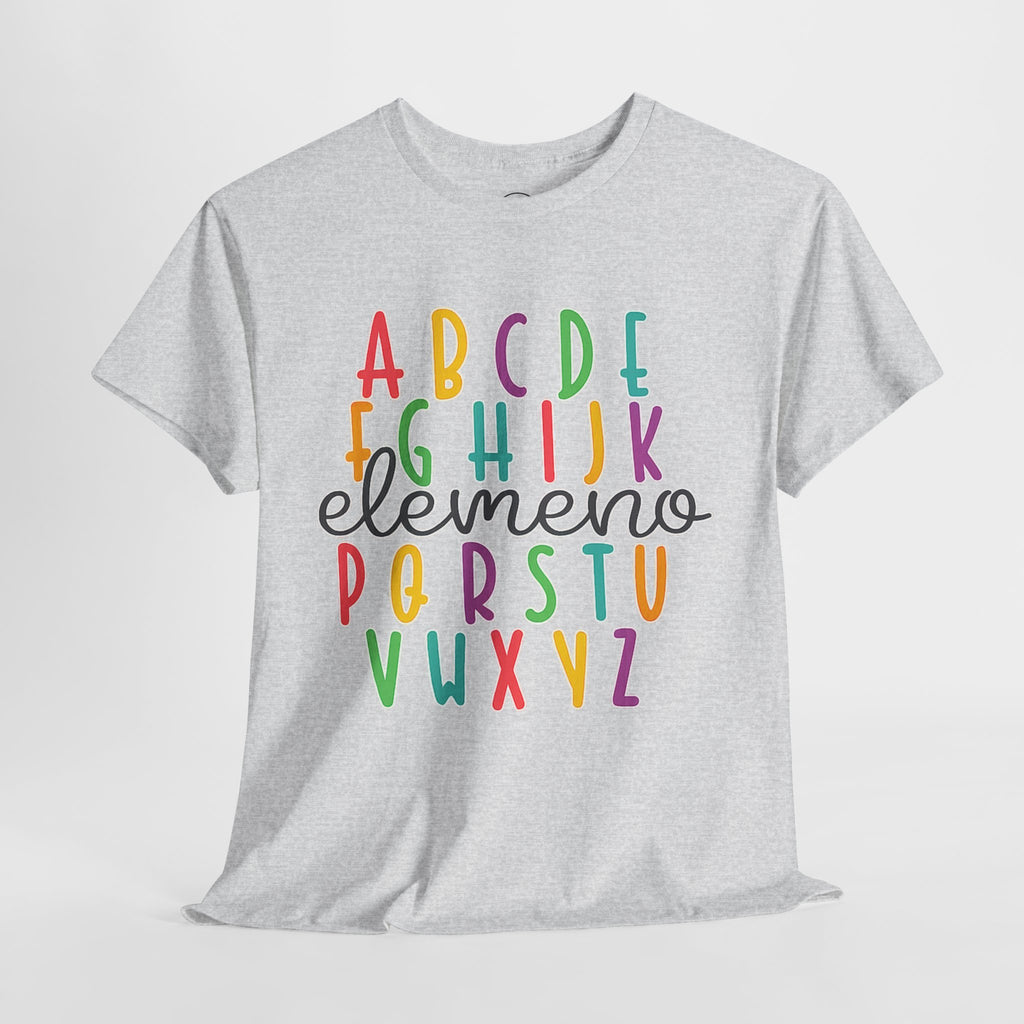 Alphabet Elemeno Kids Tee — Colorful ABCs Shirt for Teachers & Toddlers
