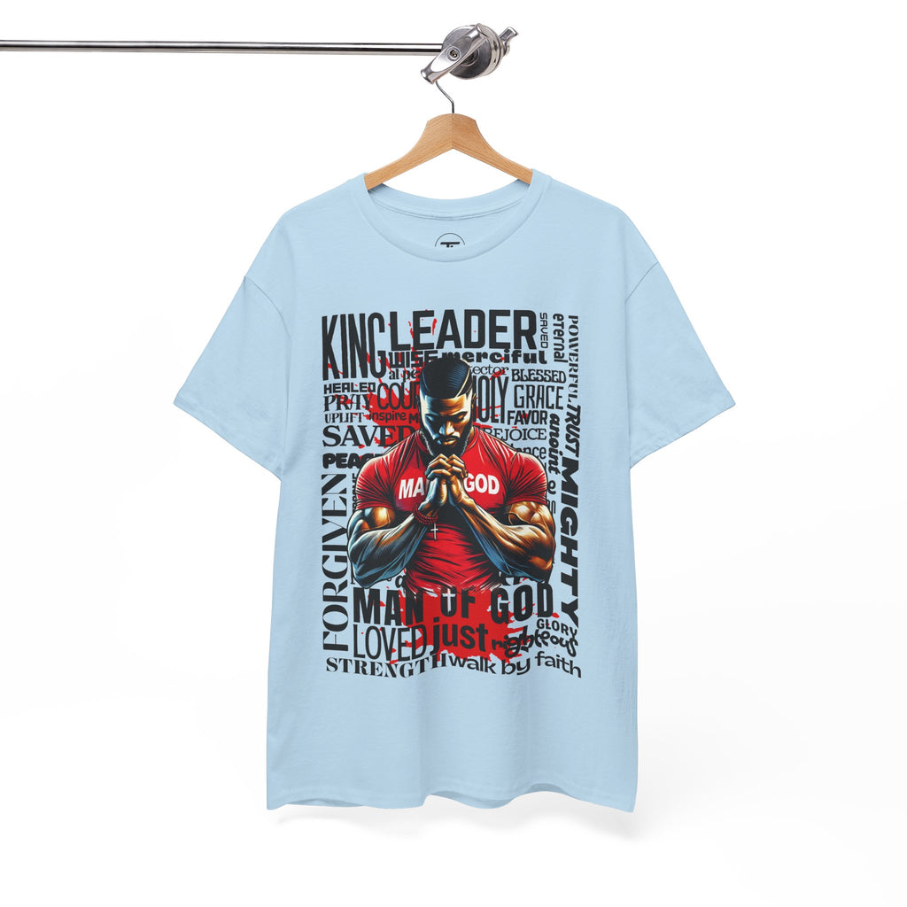 Faith-Inspired Graphic Tee — "Man of God" Prayer Design