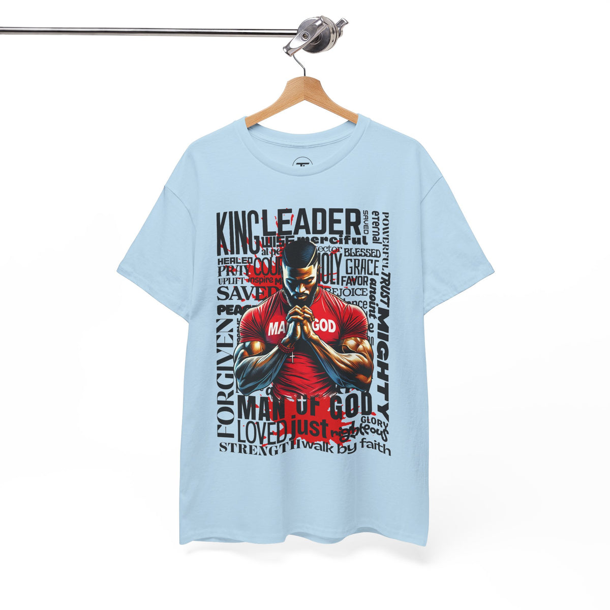 Faith-Inspired Graphic Tee — "Man of God" Prayer Design