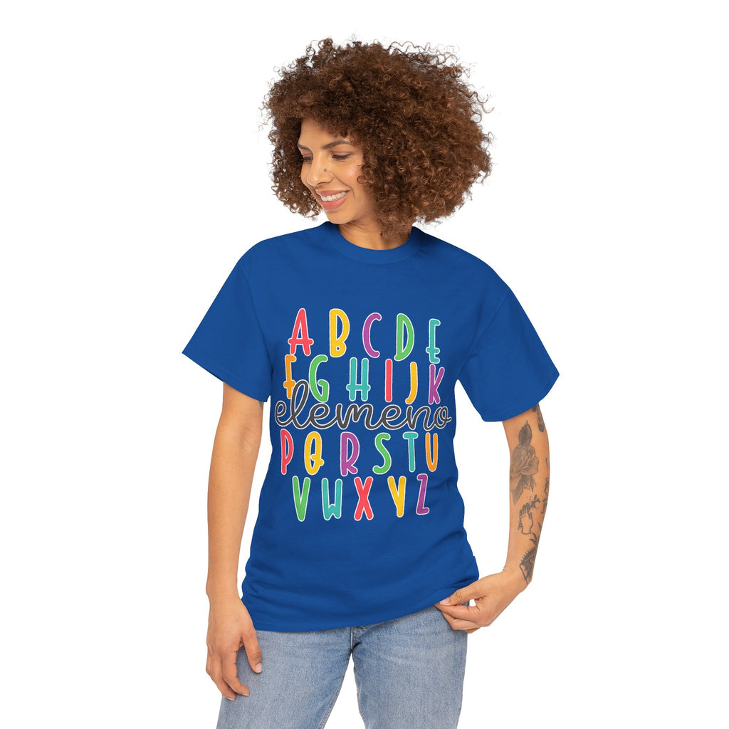 Alphabet Elemeno Kids Tee — Colorful ABCs Shirt for Teachers & Toddlers
