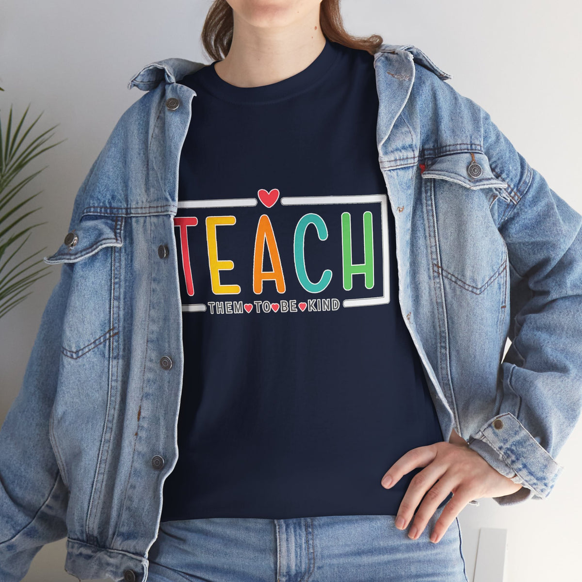 Teach Colorful Heart T-Shirt — Cute Teacher Appreciation Tee
