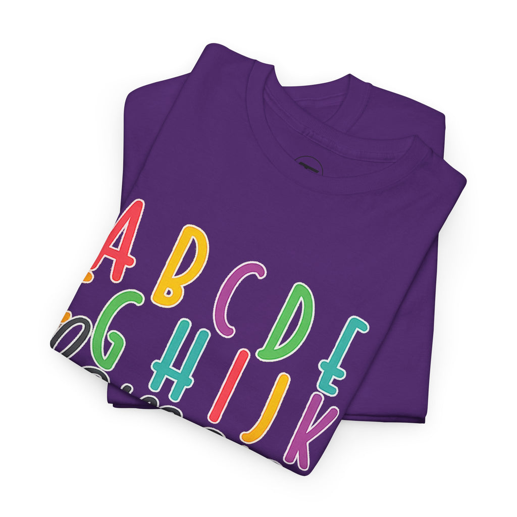 Alphabet Elemeno Kids Tee — Colorful ABCs Shirt for Teachers & Toddlers