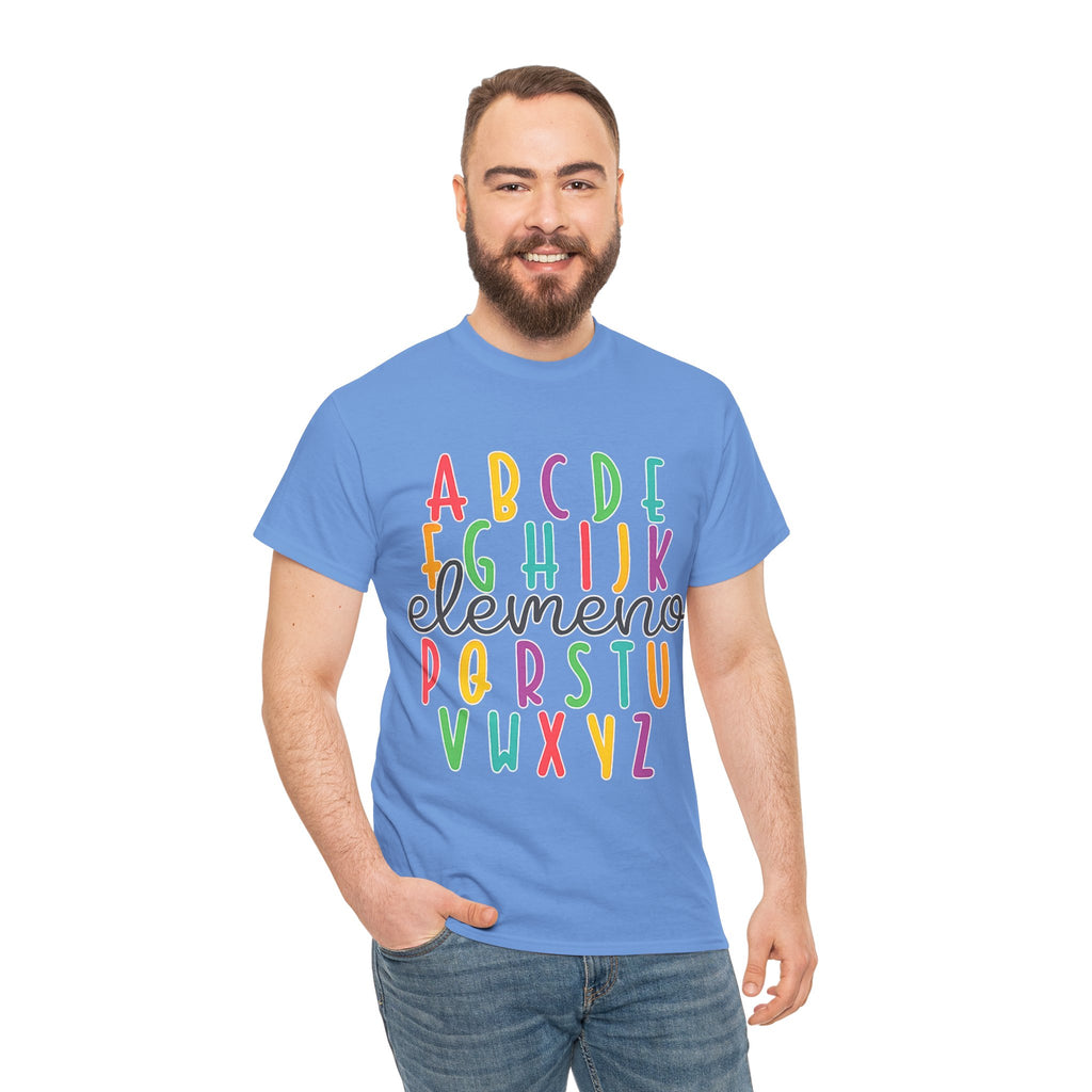 Alphabet Elemeno Kids Tee — Colorful ABCs Shirt for Teachers & Toddlers