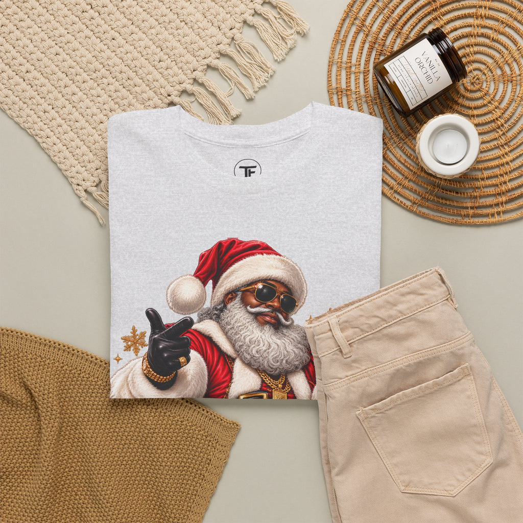 Sleighin’ All Day Santa Christmas T-Shirt | Funny Holiday Graphic Tee