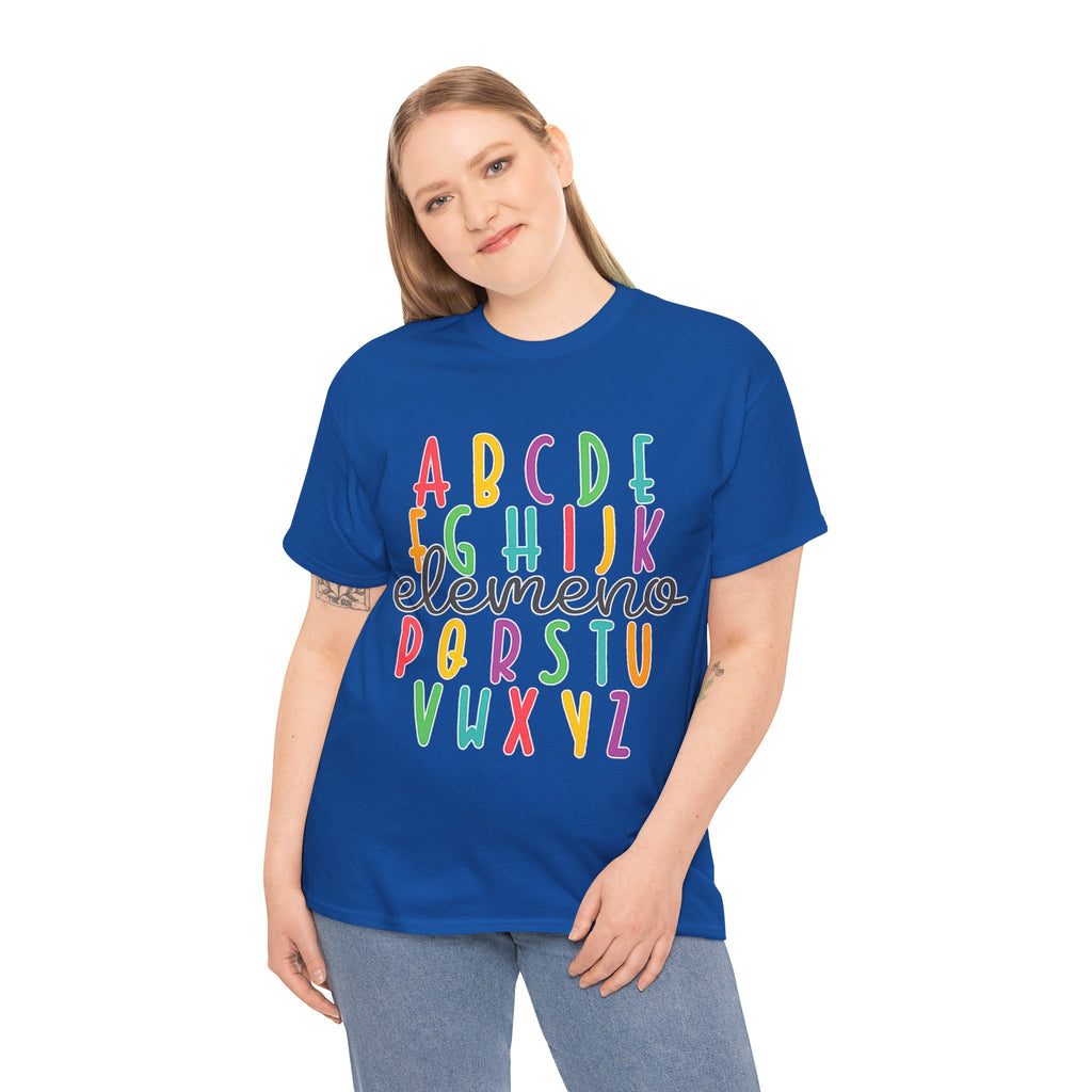 Alphabet Elemeno Kids Tee — Colorful ABCs Shirt for Teachers & Toddlers