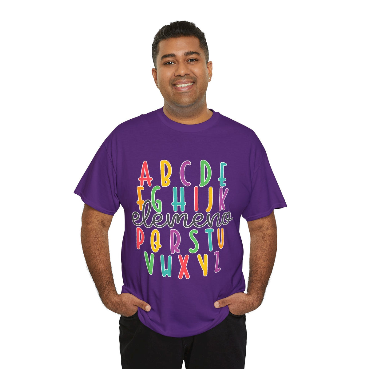 Alphabet Elemeno Kids Tee — Colorful ABCs Shirt for Teachers & Toddlers