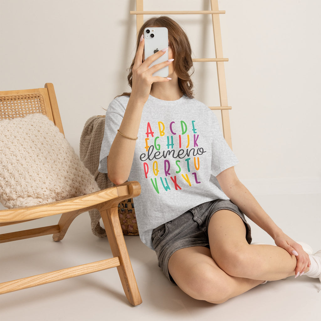 Alphabet Elemeno Kids Tee — Colorful ABCs Shirt for Teachers & Toddlers