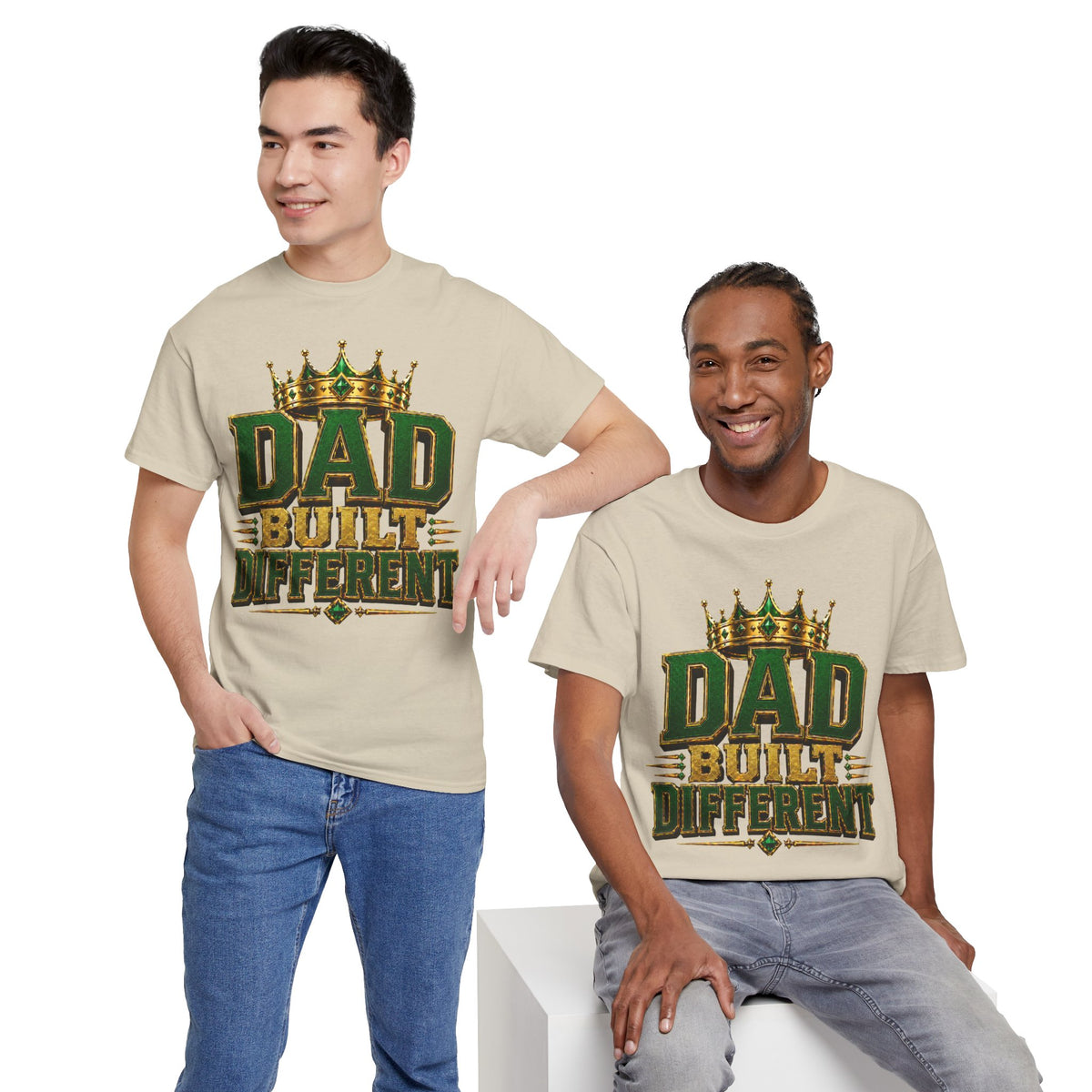 Dad Built Different T‑Shirt — King Crown Fathers Day Tee