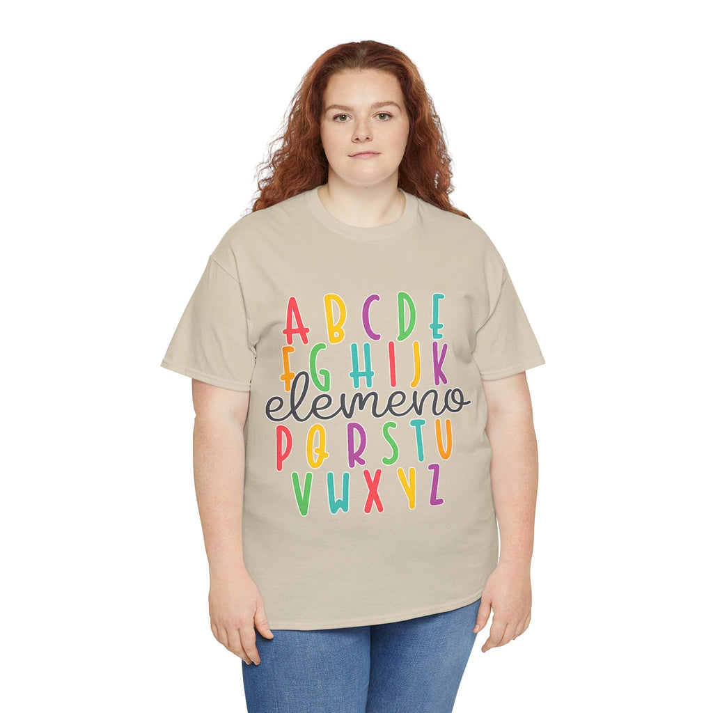 Alphabet Elemeno Kids Tee — Colorful ABCs Shirt for Teachers & Toddlers