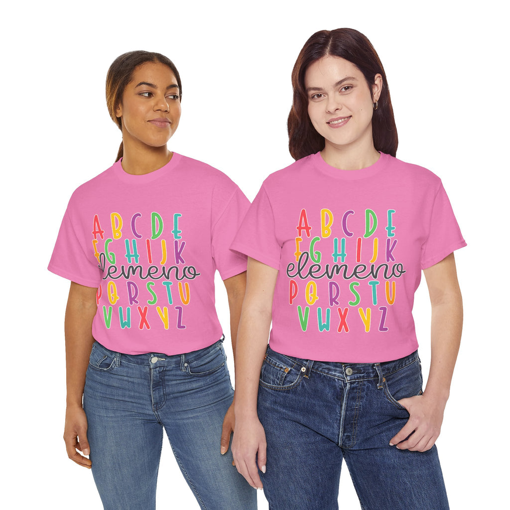 Alphabet Elemeno Kids Tee — Colorful ABCs Shirt for Teachers & Toddlers