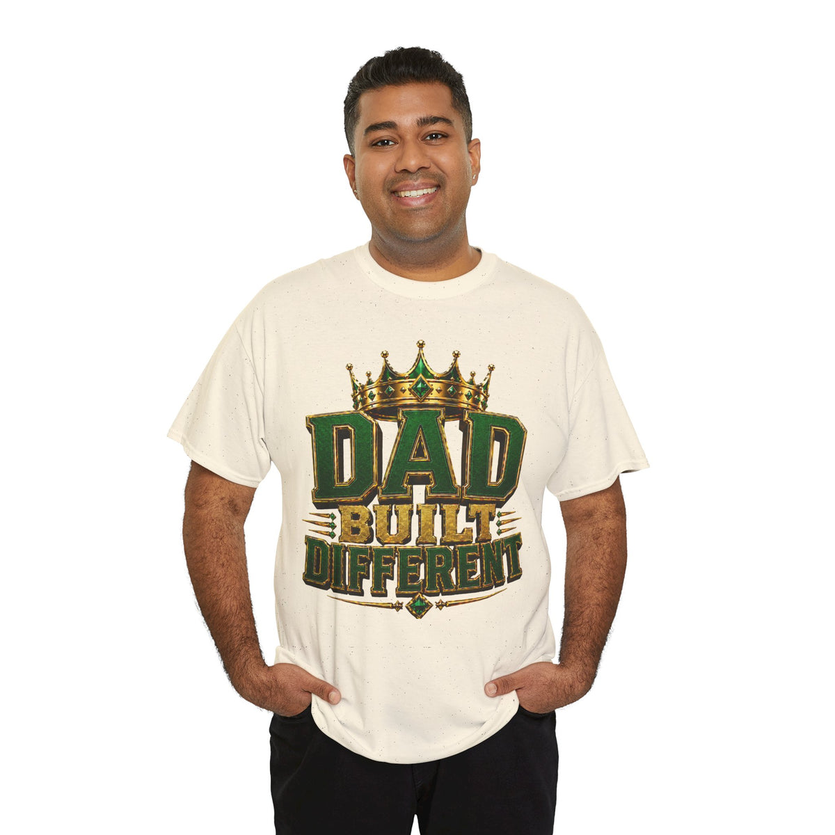 Dad Built Different T‑Shirt — King Crown Fathers Day Tee