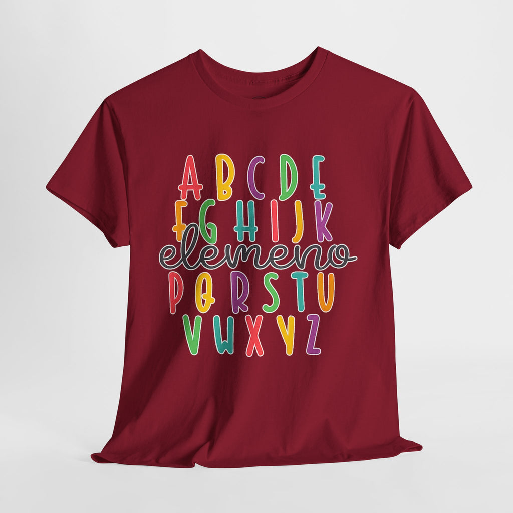 Alphabet Elemeno Kids Tee — Colorful ABCs Shirt for Teachers & Toddlers
