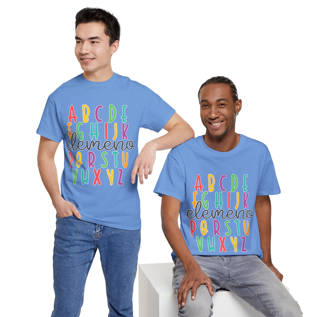 Alphabet Elemeno Kids Tee — Colorful ABCs Shirt for Teachers & Toddlers