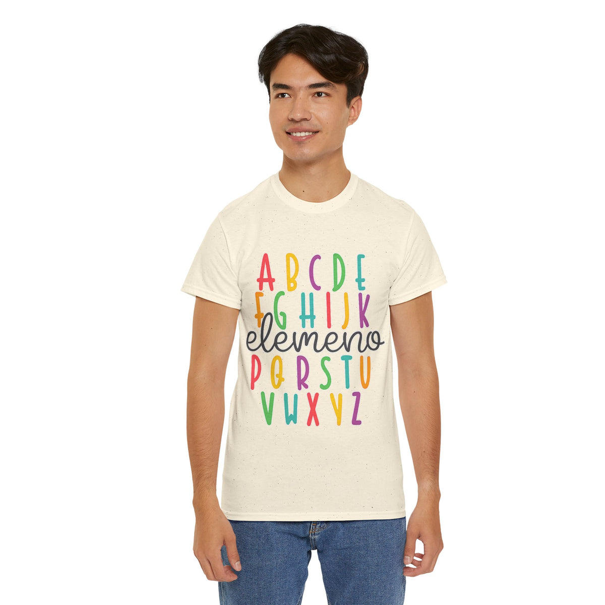 Alphabet Elemeno Kids Tee — Colorful ABCs Shirt for Teachers & Toddlers