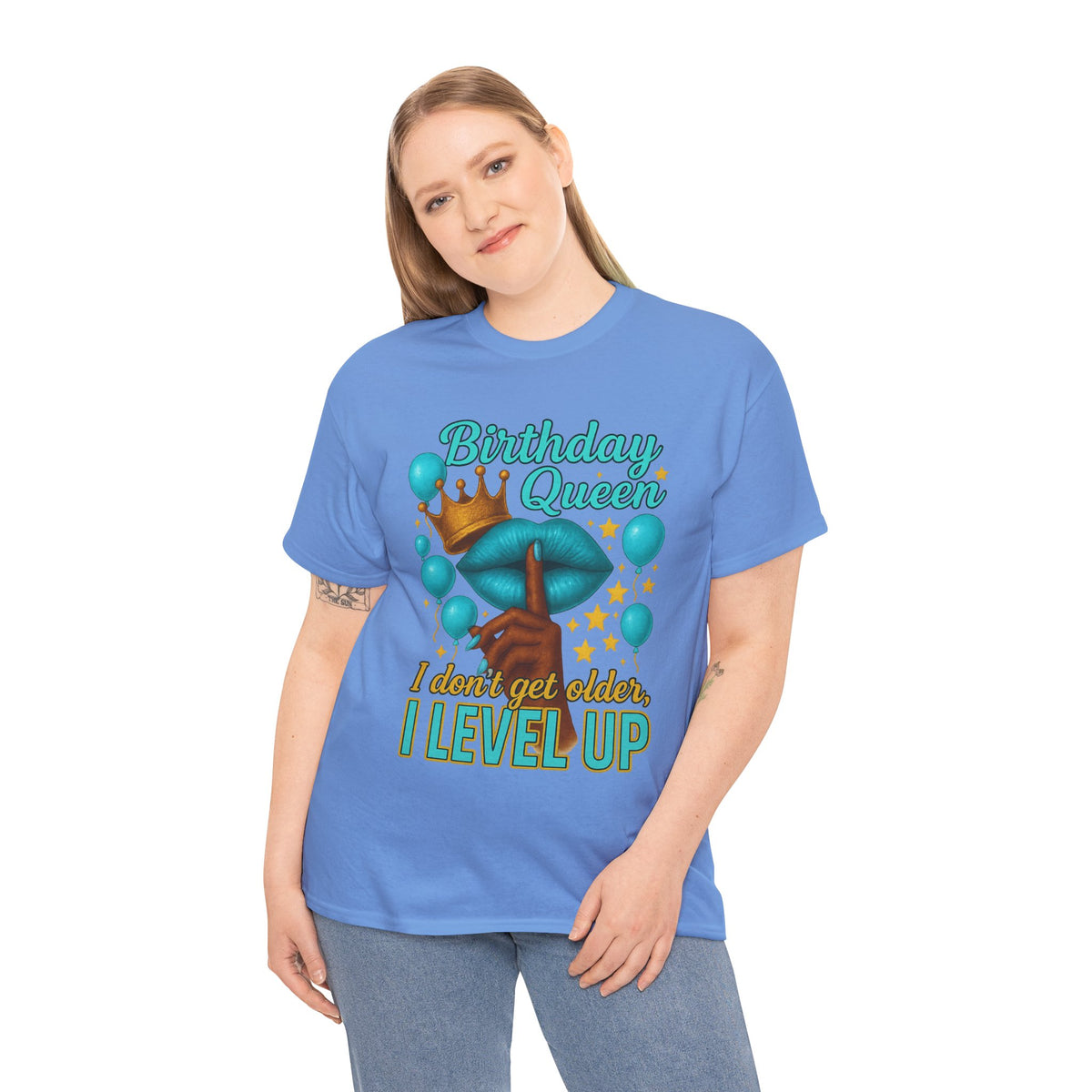 Birthday Queen Tee — “I Don’t Get Older, I Level Up” Birthday Shirt