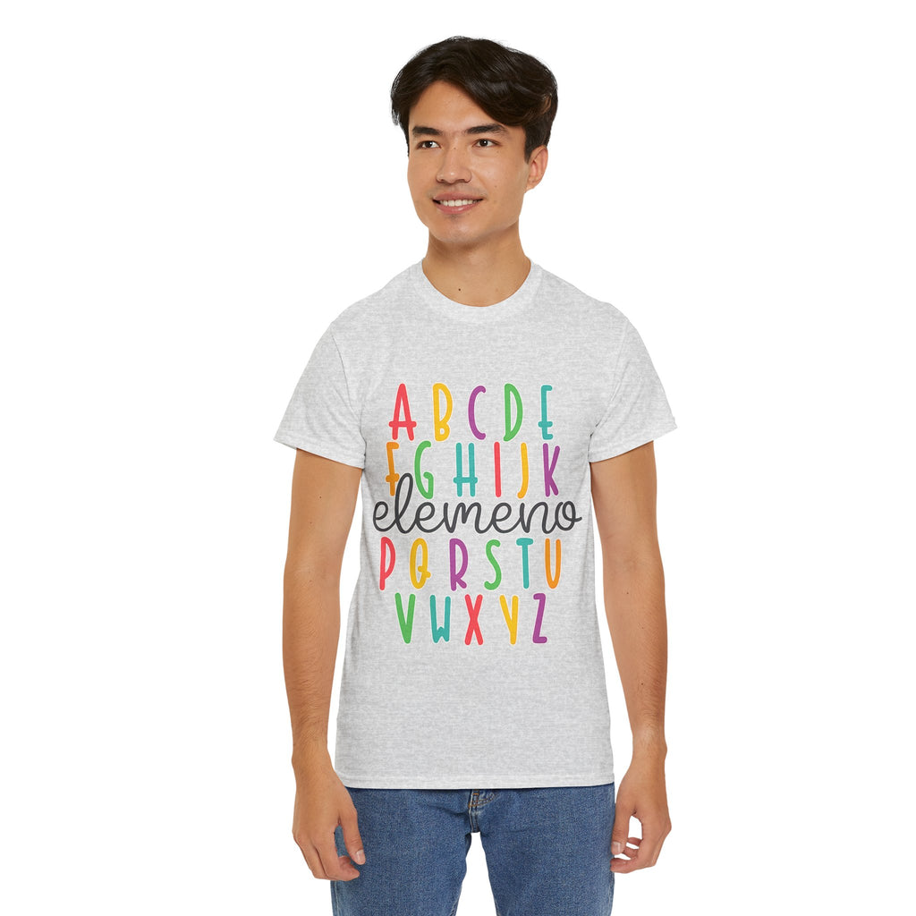 Alphabet Elemeno Kids Tee — Colorful ABCs Shirt for Teachers & Toddlers