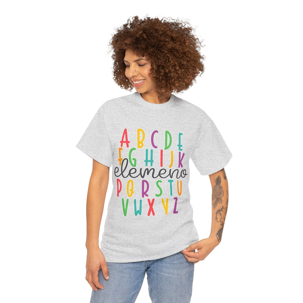 Alphabet Elemeno Kids Tee — Colorful ABCs Shirt for Teachers & Toddlers